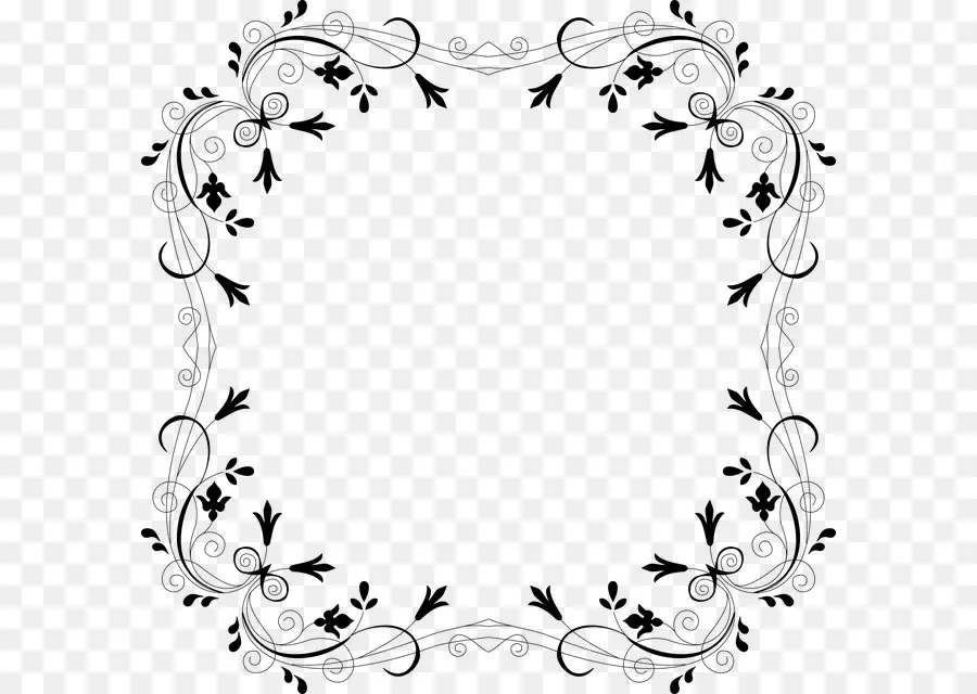 Moldura Floral，Quadro PNG