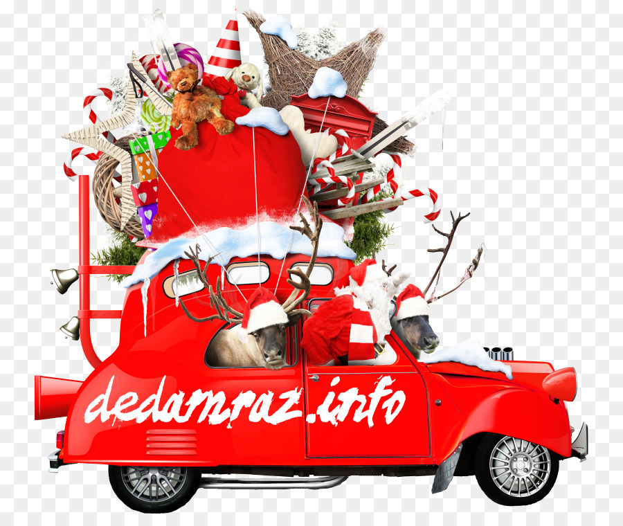 Papai Noel No Carro，Papai Noel PNG