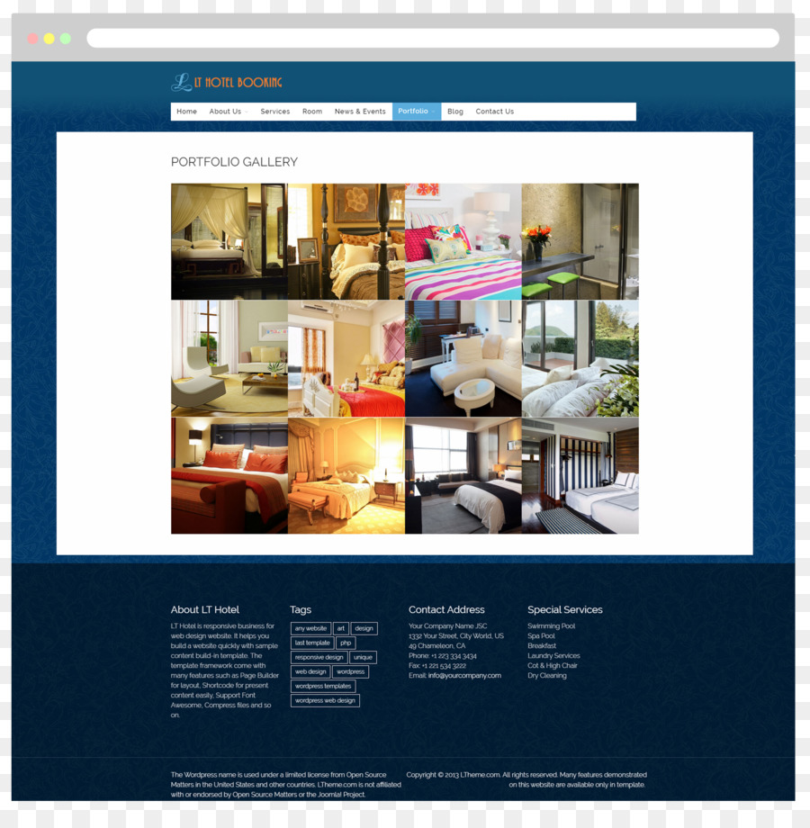 Responsive Web Design，Hotel PNG