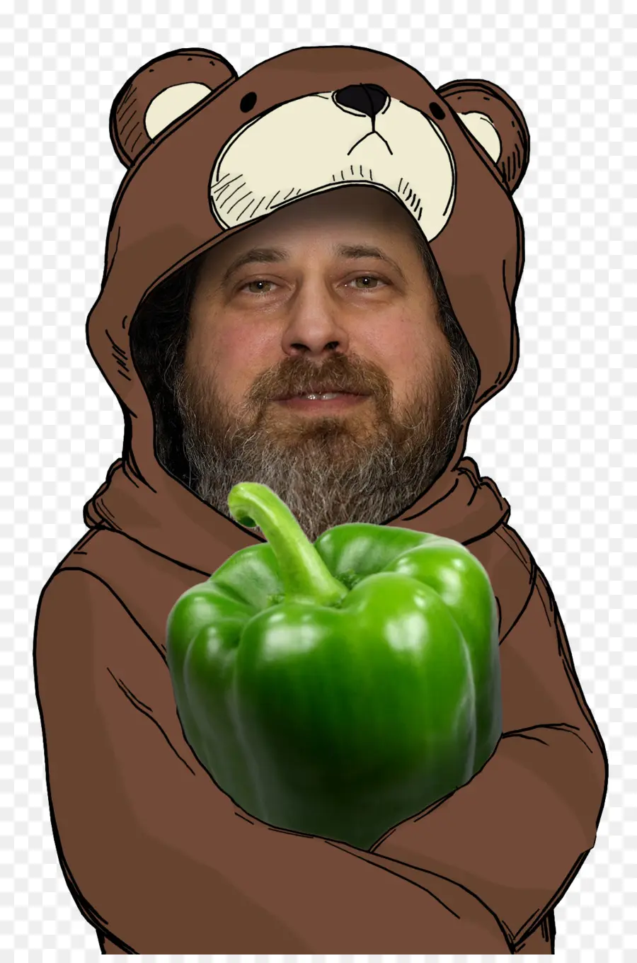 Homem Fantasiado De Urso，Pimenta Verde PNG