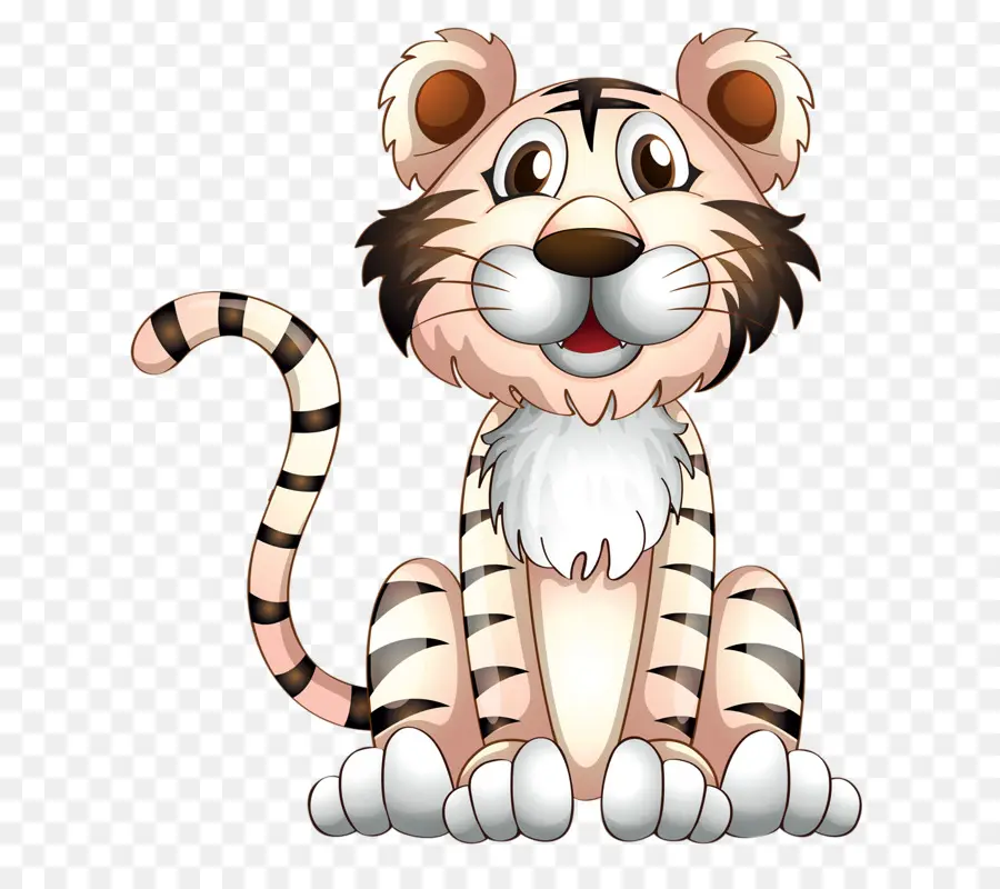 Tigre De Desenho Animado，Listras PNG