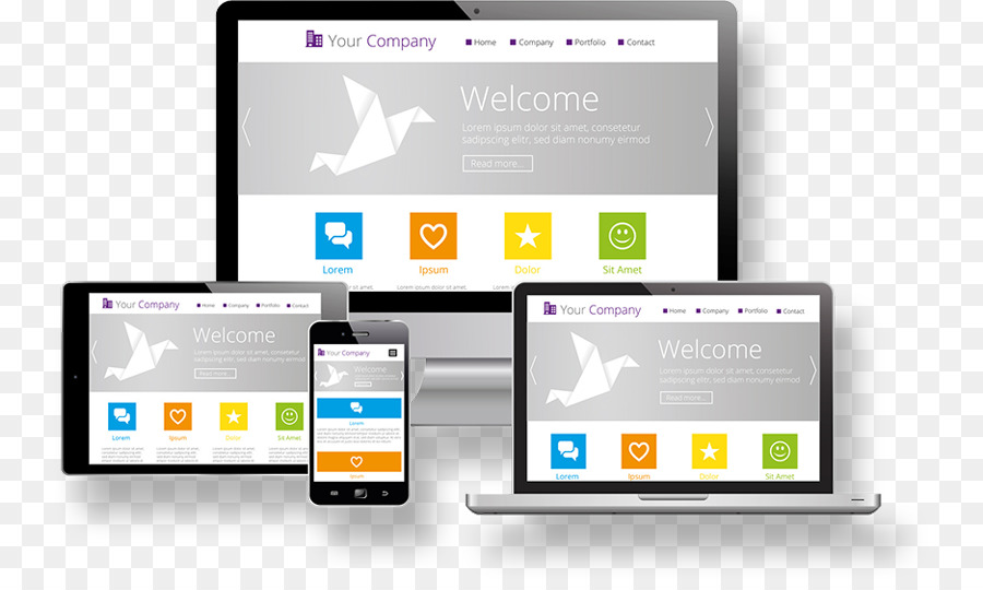 Responsive Web Design，Web Design PNG