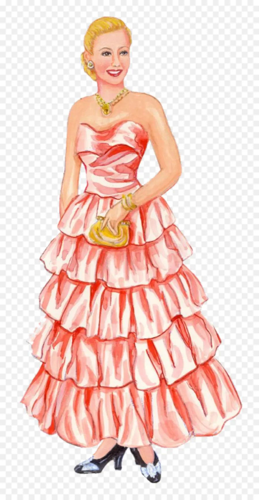 Mulher De Vestido Rosa，Vestir PNG