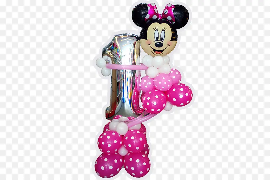 Balão Da Minnie Mouse，Número 1 PNG