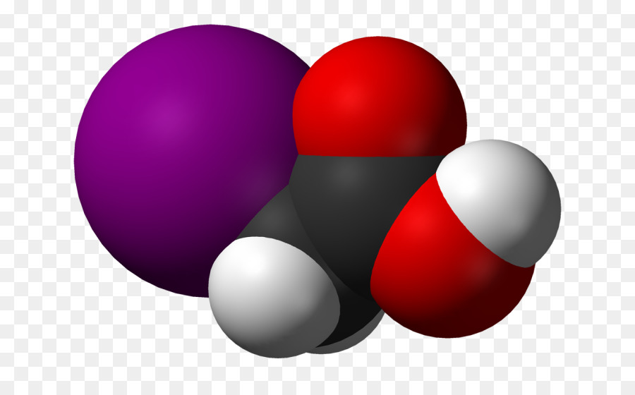 Iodoacetic ácido，Spacefilling Modelo PNG