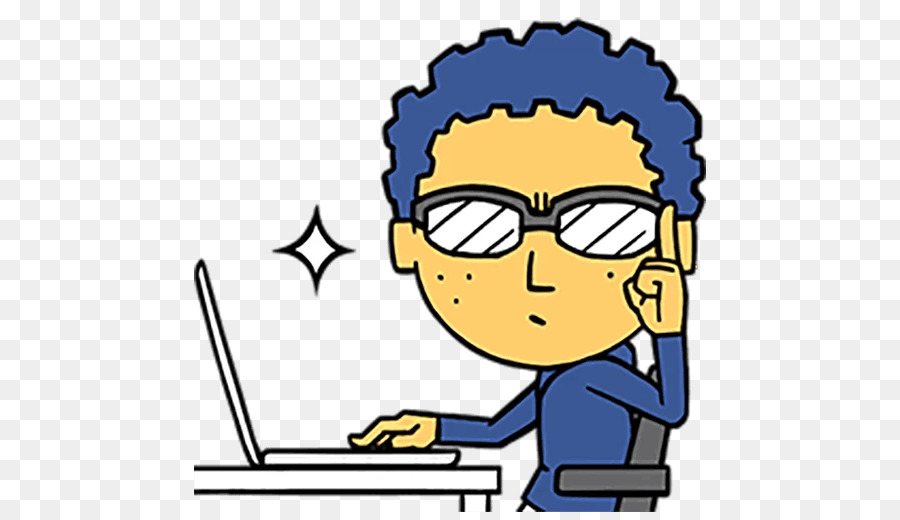 Personagem De Desenho Animado Com Laptop，Computador PNG