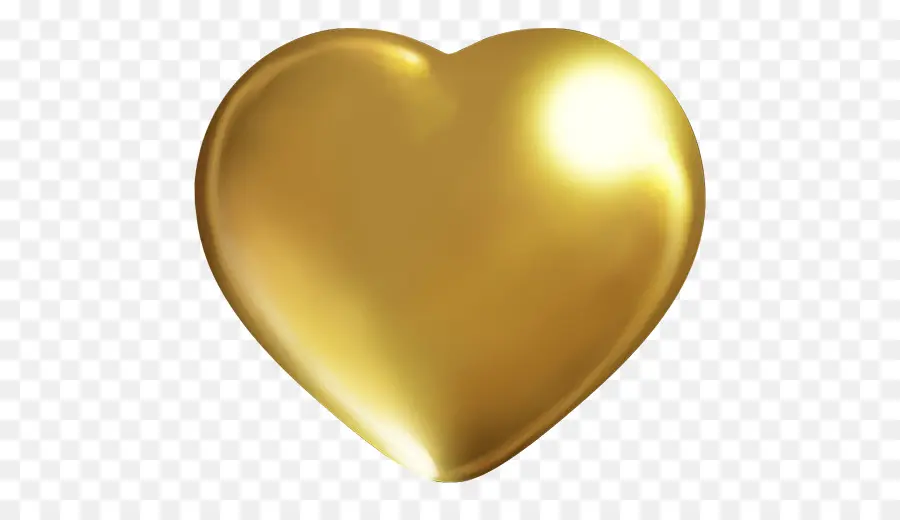 Coração De Ouro，Gold PNG