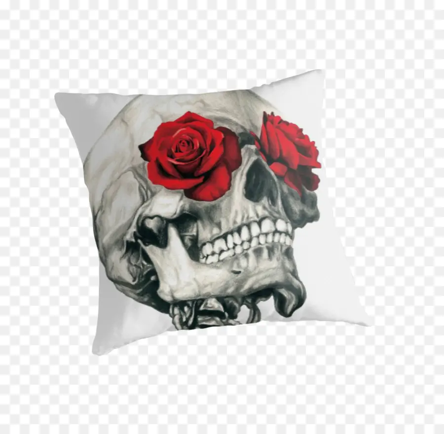 Caveira Com Rosas，Crânio PNG