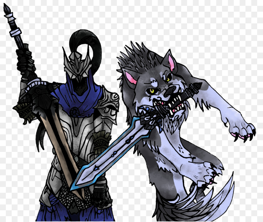 Cavaleiro E Lobo，Espada PNG