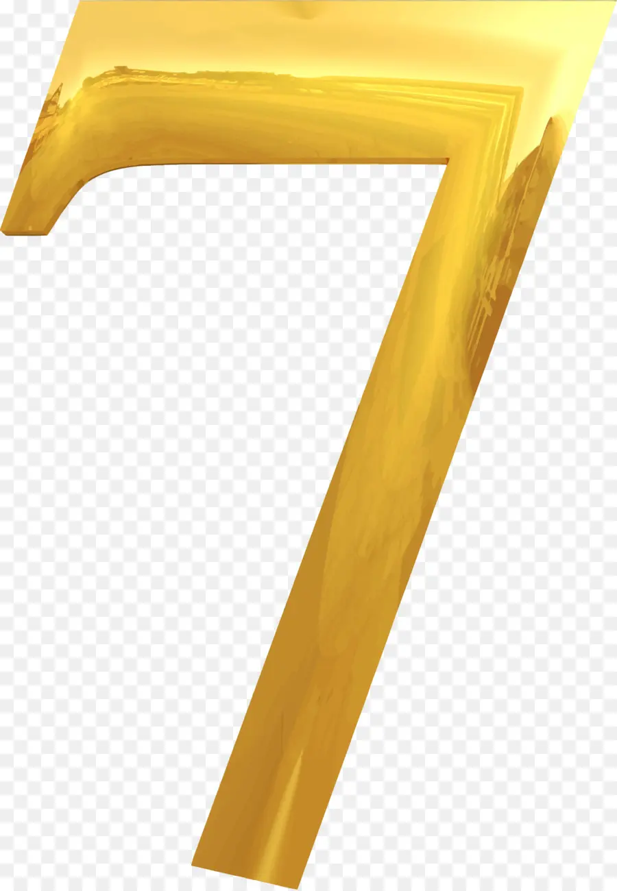 Número 7，Ouro PNG