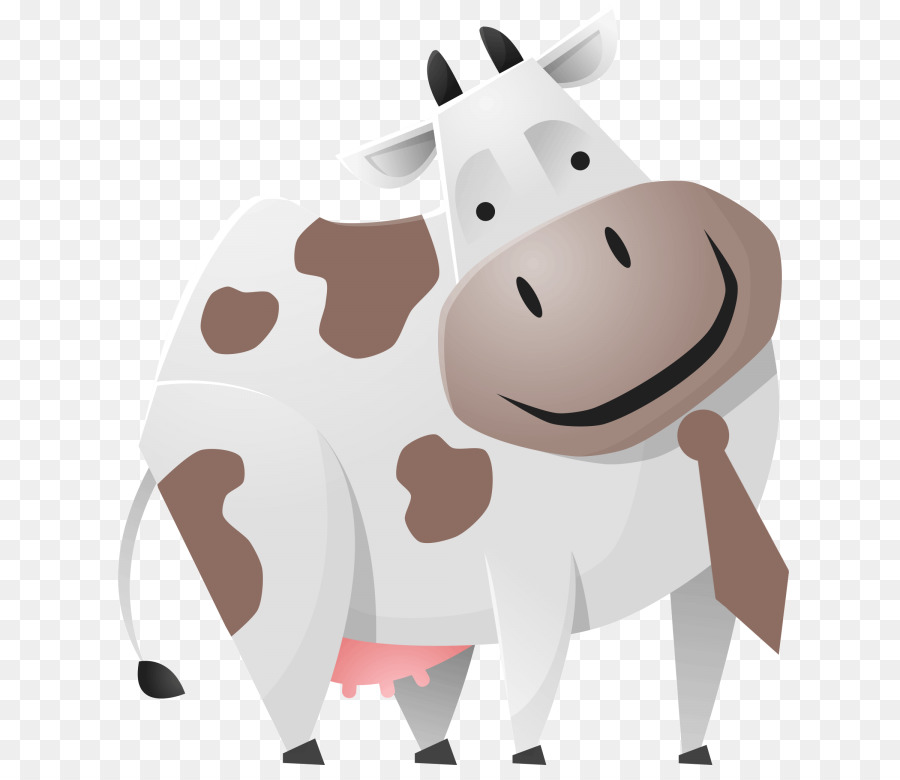 Cara De Vaca De Desenho Animado，Animal PNG