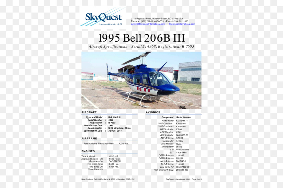 Rotor De Helicóptero，Bell 206 PNG