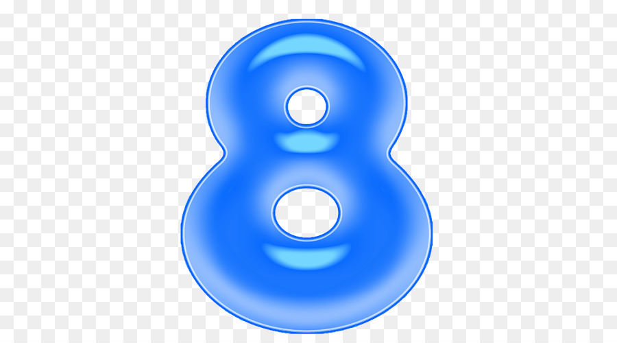 Azul，Dígito Numérico PNG