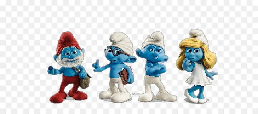 Personagens Smurfs，Azul PNG