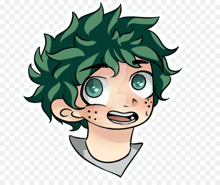 Garoto Anime，Cabelo Verde PNG