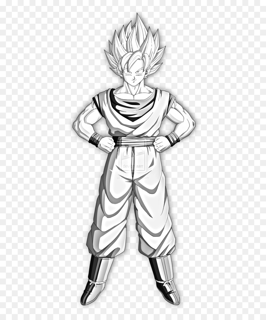 Desenhos de Goku Vegeta Super Saiyan para colorir, goku, branco, criança,  monocromático png