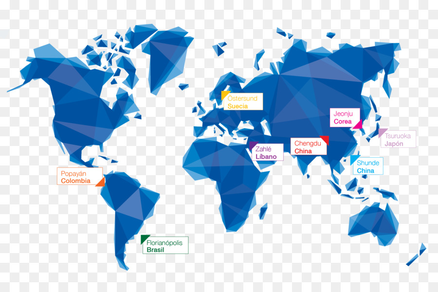 Mapa Mundial，Continentes PNG