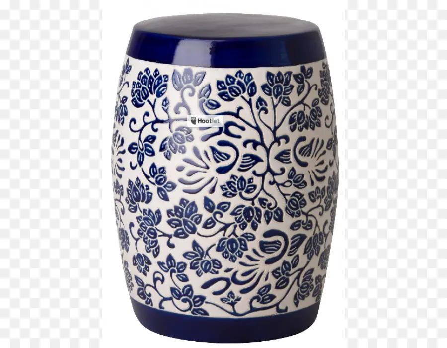 Banqueta De Cerâmica Azul E Branca，Porcelana PNG