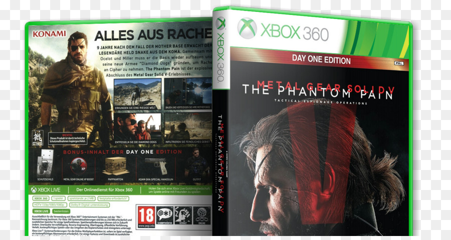 Xbox 360，Metal Gear Solid V A Dor Fantasma PNG