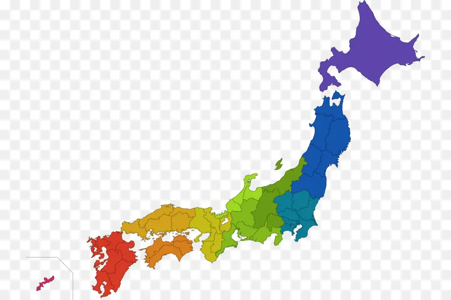 Mapa Do Japão，Regiões PNG