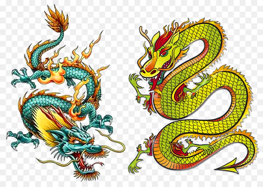 Dragão Chinês，Tatuagem PNG