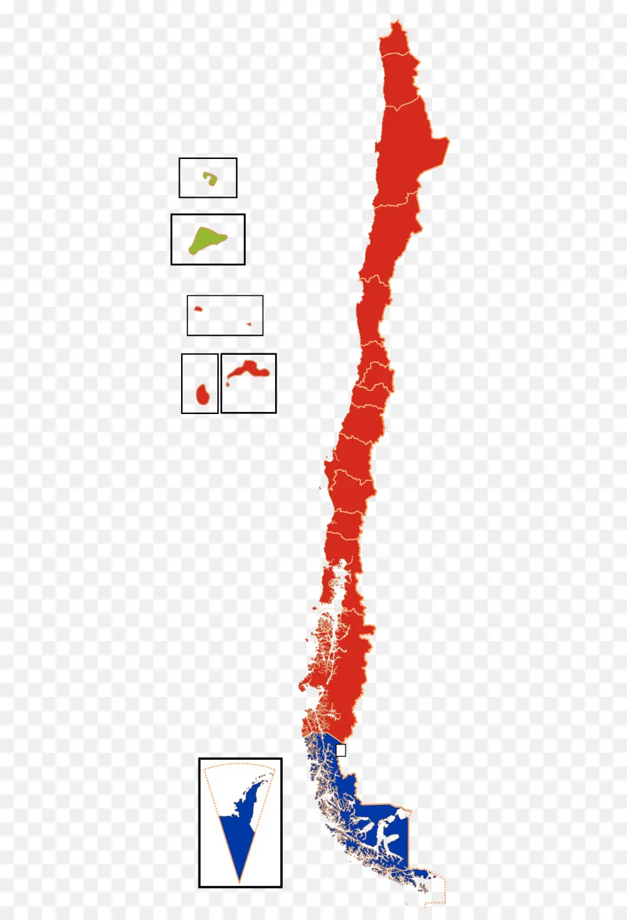 Chile，Mapa PNG