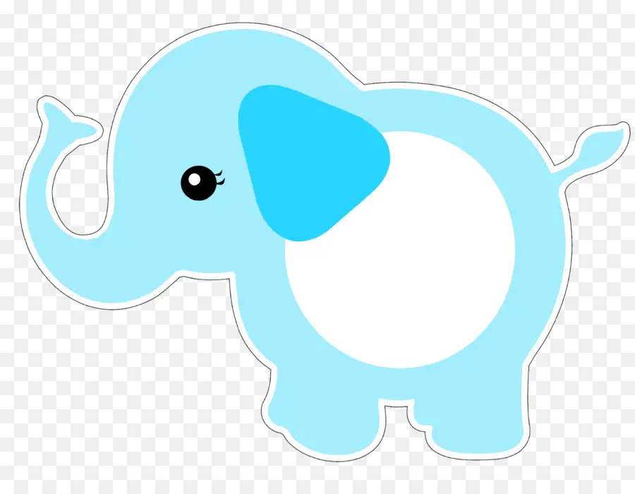 Elefante Azul，Desenho Animado PNG