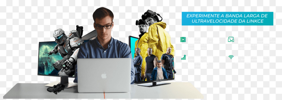 Homem Com Laptop，Robô PNG