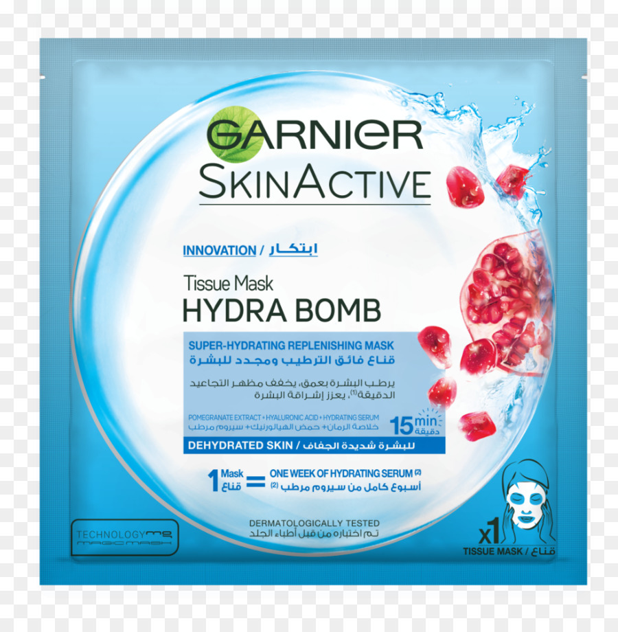 Garnier，Garnier Skinactive Umidade Bomba Super Hidratante Folha De Máscara Hidratante PNG