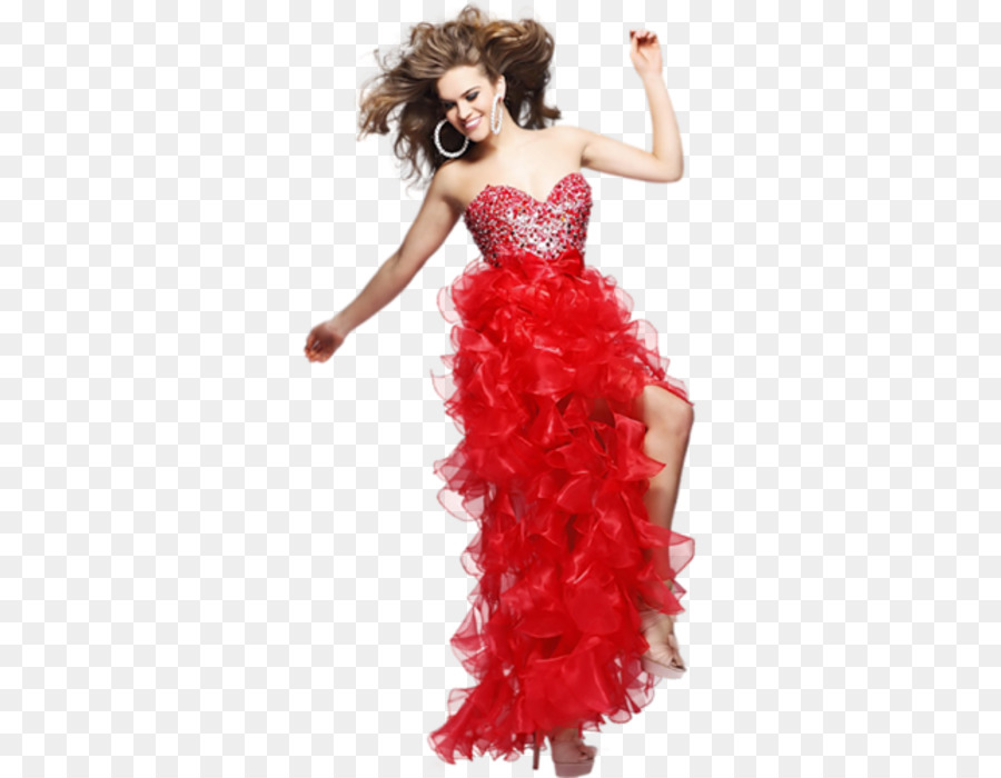 Vestido Vermelho，Mulher PNG