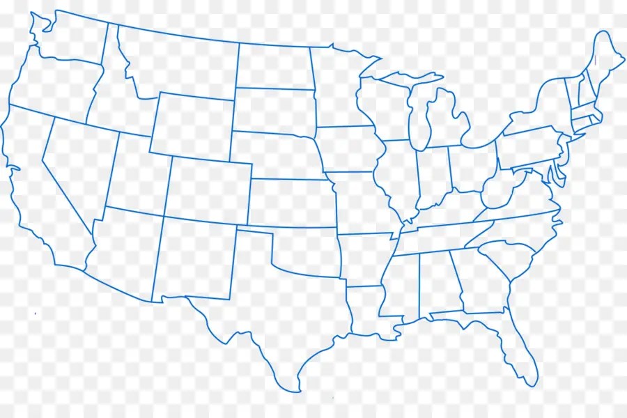 Mapa Em Branco，Oeste Dos Estados Unidos PNG