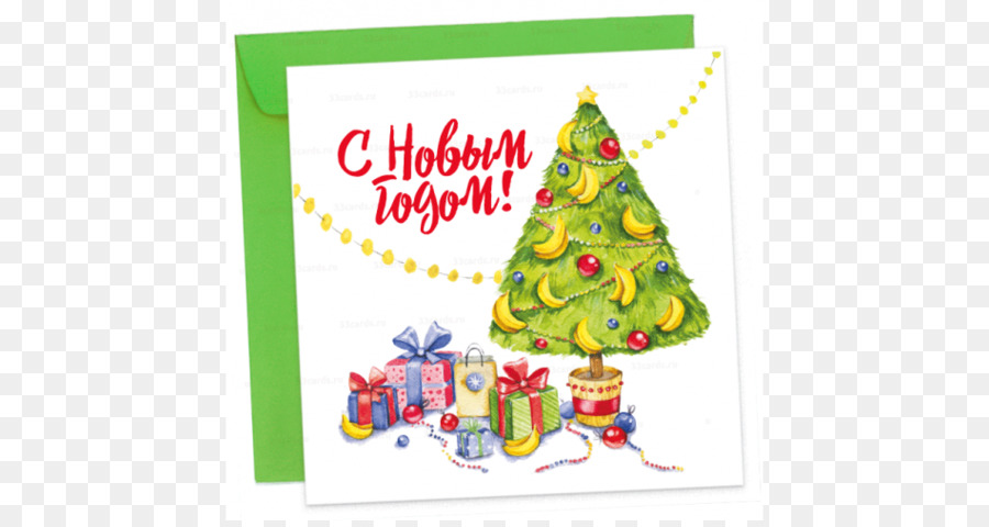 árvore De Natal，Saudação Cartões De Nota PNG