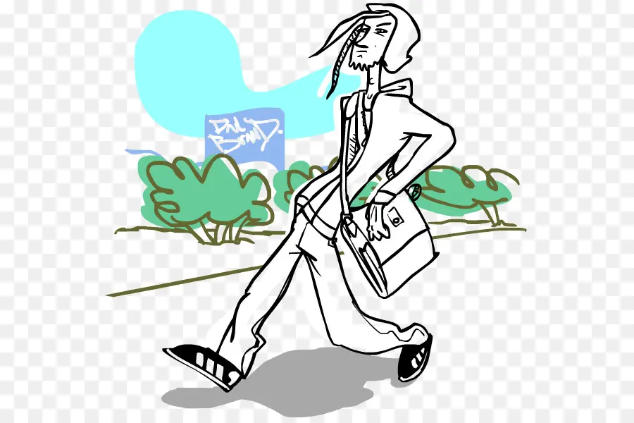 Homem Andando，Desenho Animado PNG