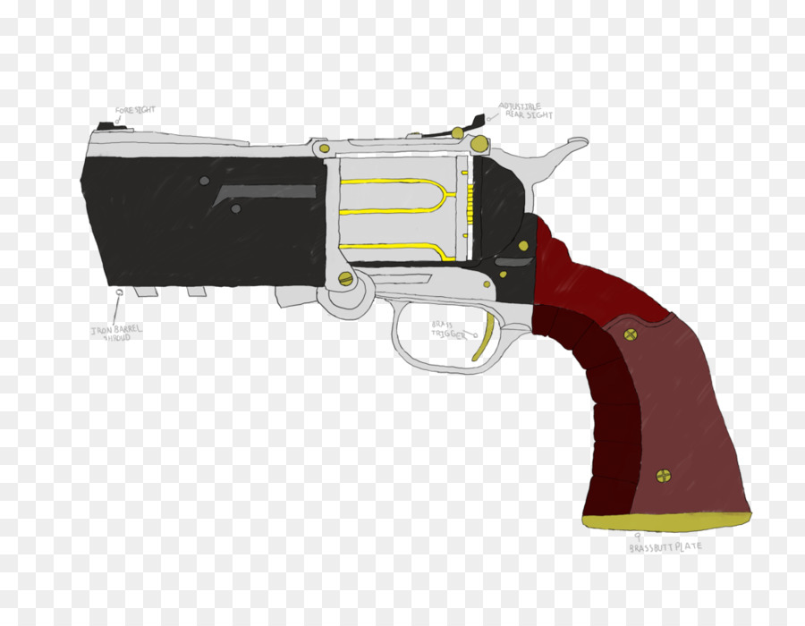 Revólver，Pistola PNG