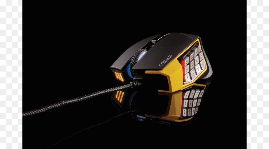 Mouse De Computador，A Corsair Gaming Cimitarra ótica Rgb Mobammo Mouse Usb Amarelo PNG