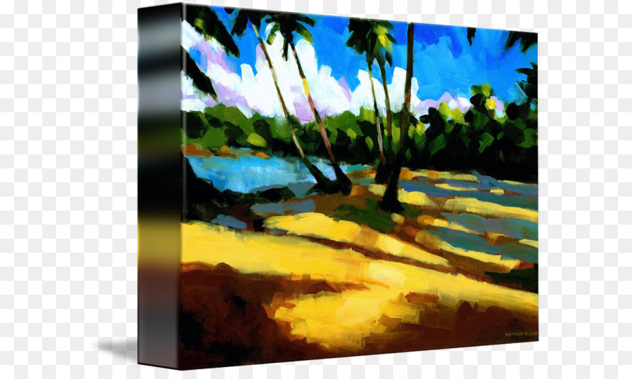 Pintura De Praia，Tela PNG