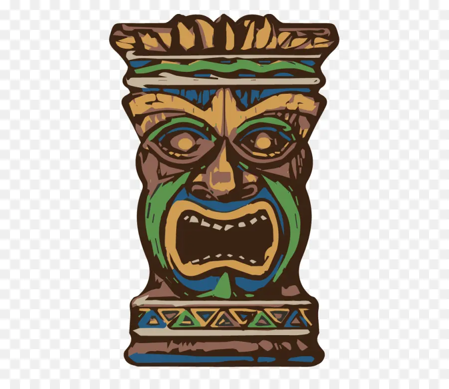 Máscara Tiki，Tribal PNG