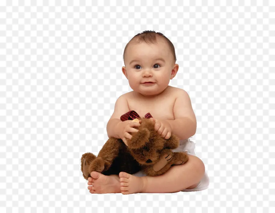 Bebê Com Ursinho De Pelúcia，Brinquedo PNG