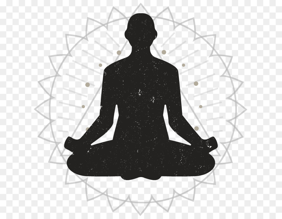 Figura Meditando，Azul PNG