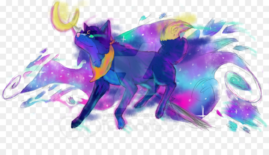 Gato Colorido，Fantasia PNG