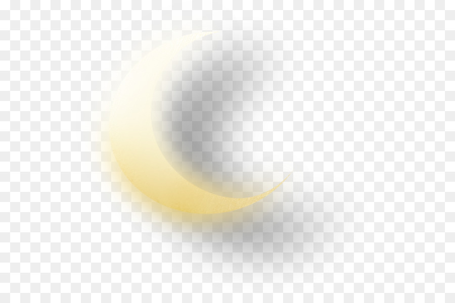 Lua Crescente Amarela，Noite PNG