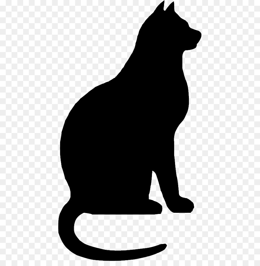 Silhueta De Gato Preto，Gato PNG