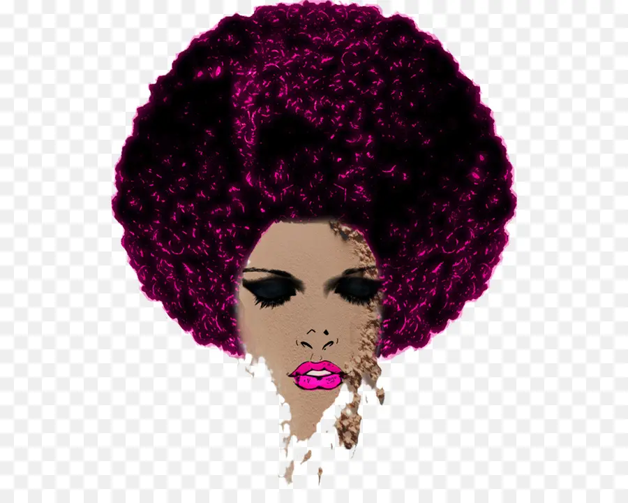 Mulher Afro，Cabelo PNG