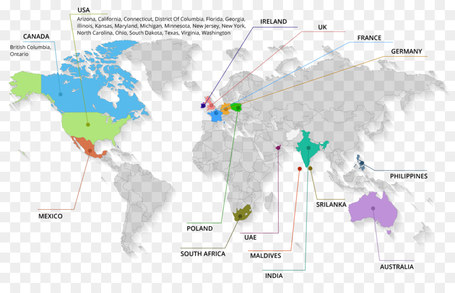 World Map，Mundo PNG