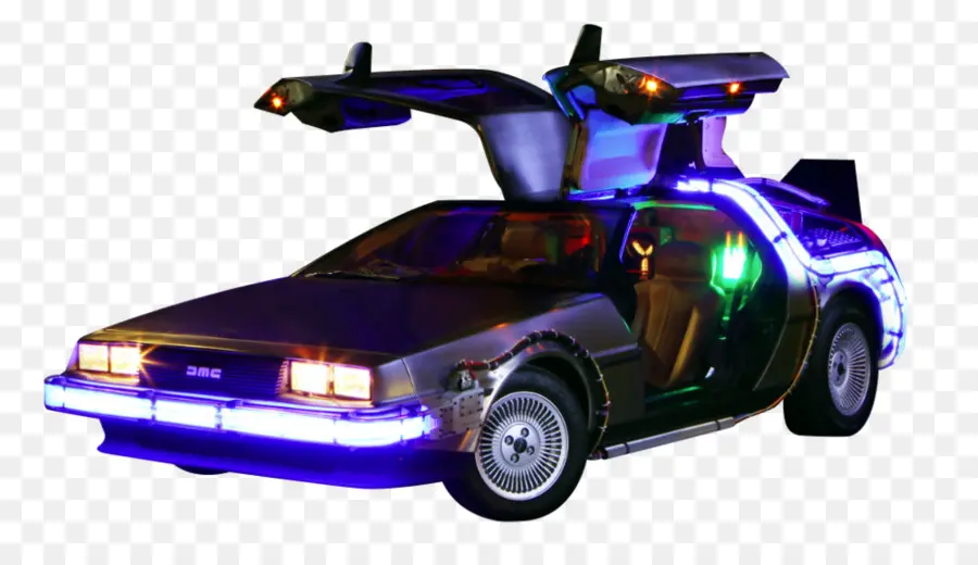 Carro，Delorean Time Machine PNG