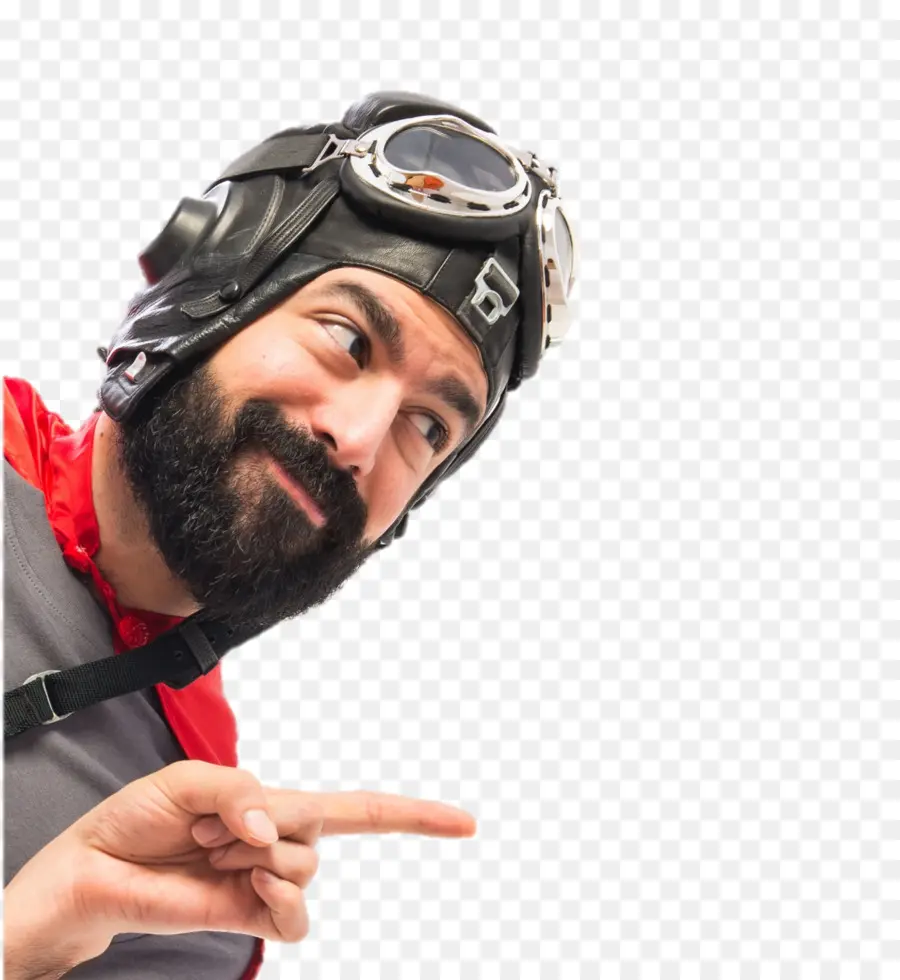 Piloto Apontando，Capacete PNG