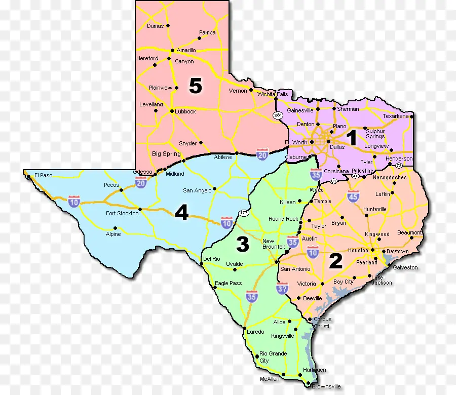 Mapa Do Texas，Estado PNG