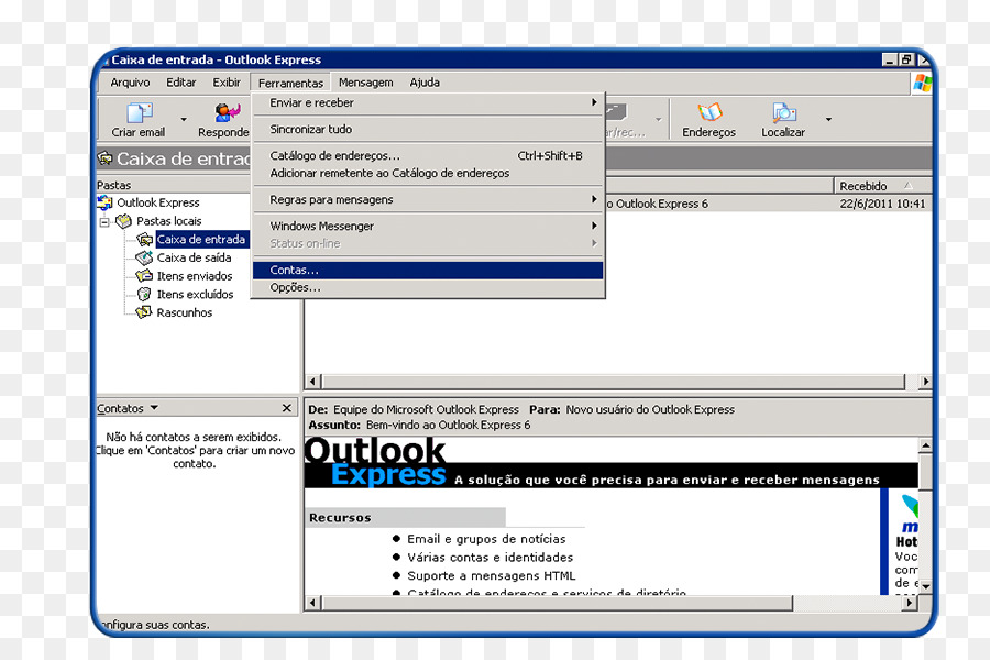 Programa De Computador，O Outlook Express 6 PNG