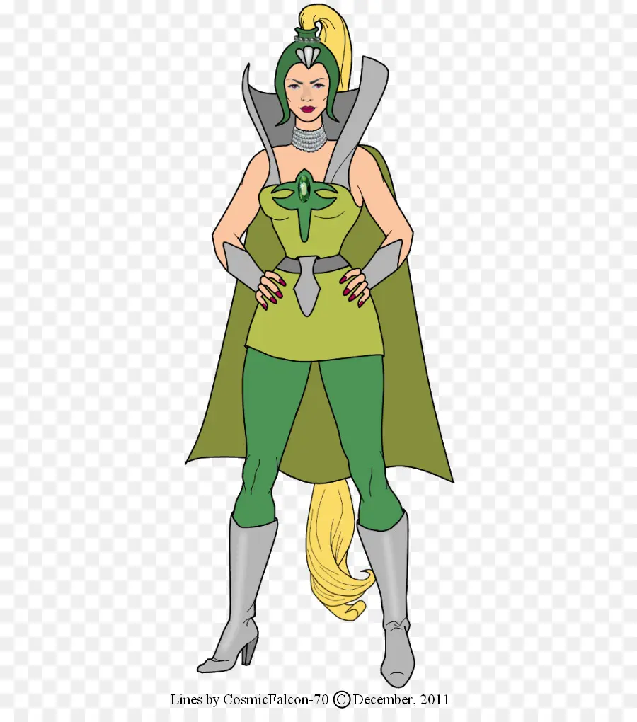 Super Heroína，Verde PNG