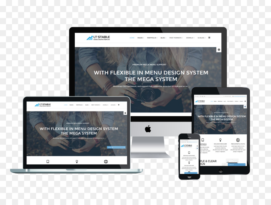 Responsive Web Design，Modelo PNG